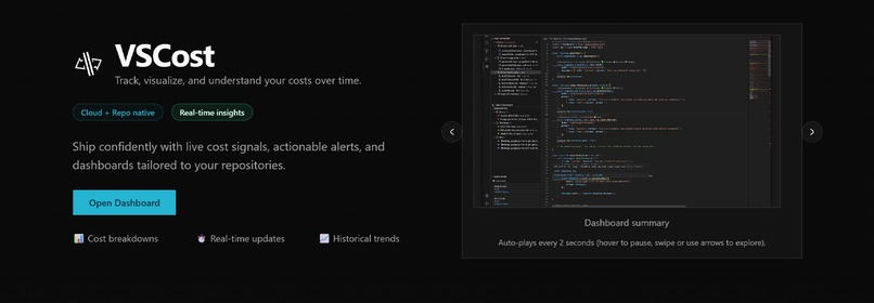 vscost – screenshot 1