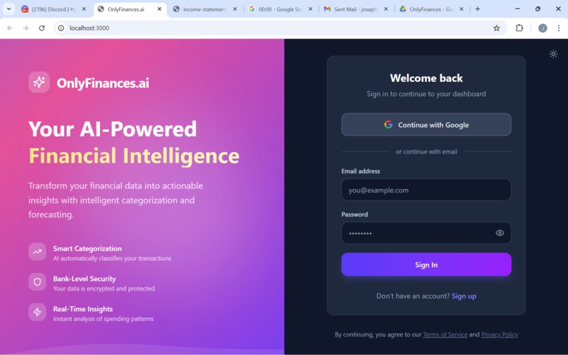 OnlyFinances.ai – screenshot 1