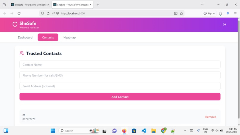 SheSafe – screenshot 3