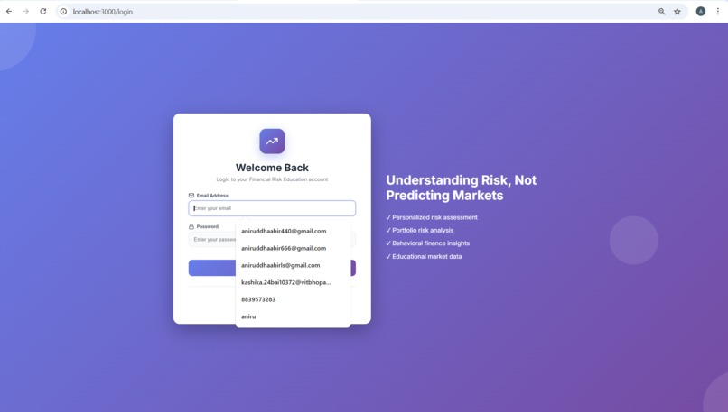 Financial Risk Education Platform – screenshot 7