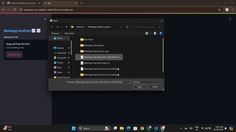 WhatsApp Chat Analyzer  – screenshot 8