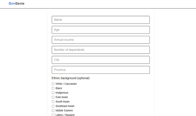 GovGenie – screenshot 2