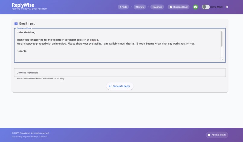 Reply Wise – screenshot 1