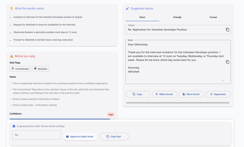 Reply Wise – screenshot 3