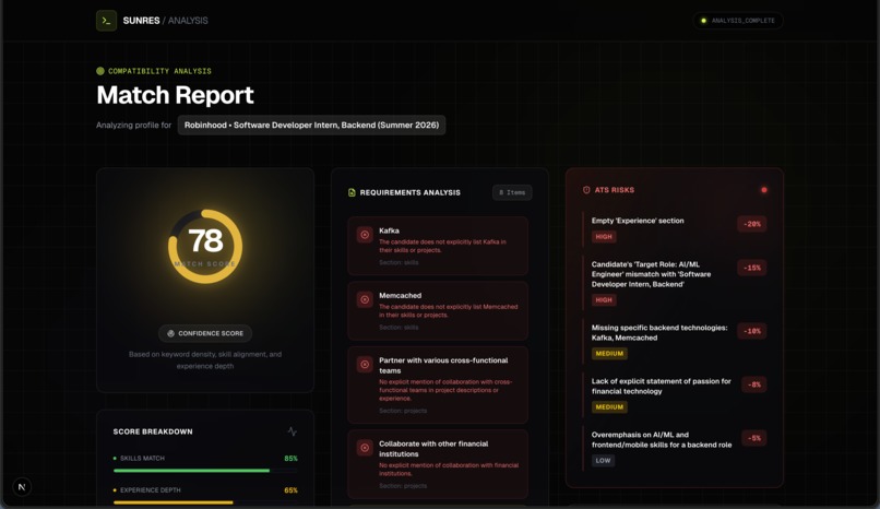 SunRes - Get your dream job interview with perfect resume – screenshot 5