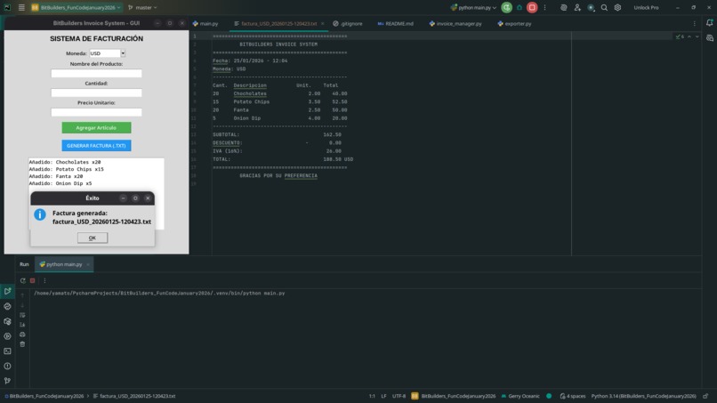 Invoice Generator WIth Multi-Currency and GUI Interface – screenshot 1