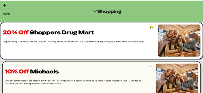 Senior Savings – screenshot 2