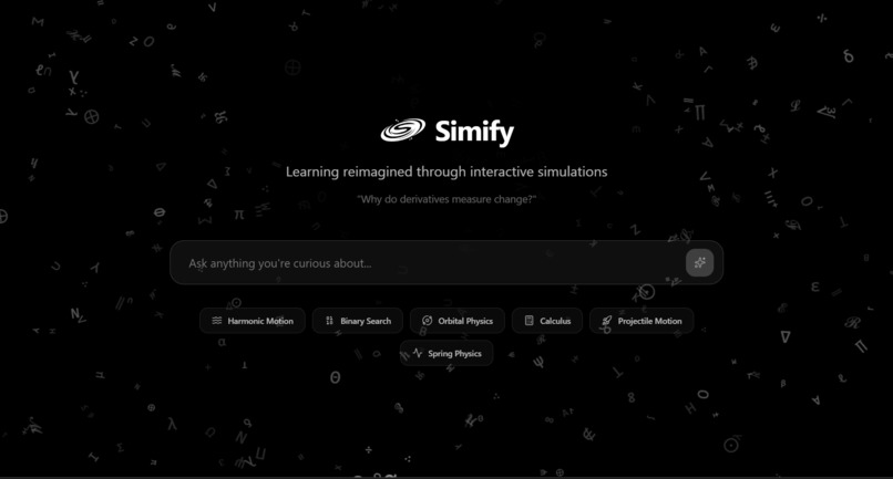 Simify: Text-to-Simulation for STEM – screenshot 1