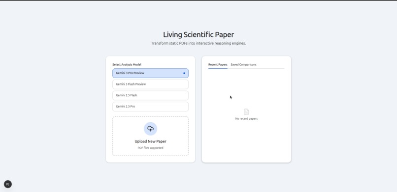 Living Scientific Paper – screenshot 1