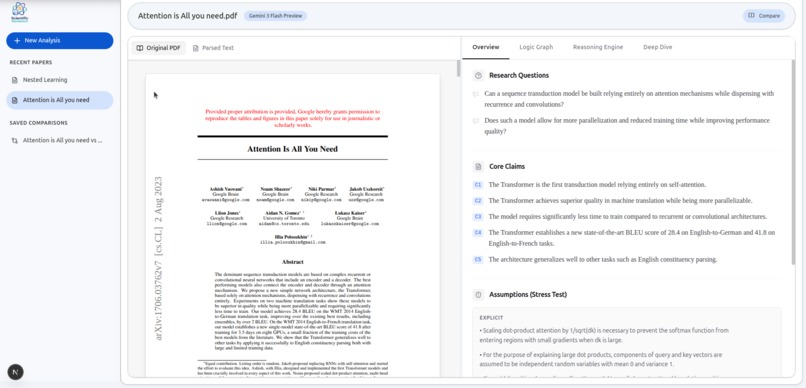 Living Scientific Paper – screenshot 2