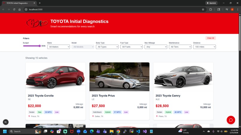 Toyota Initial Diagnostics – screenshot 2