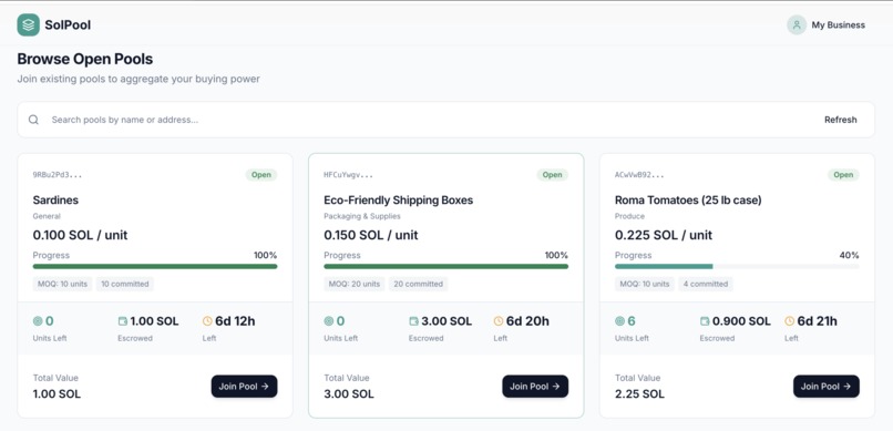 SolPool  – screenshot 3