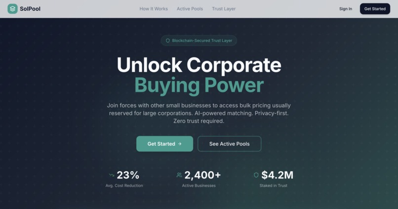 SolPool  – screenshot 1