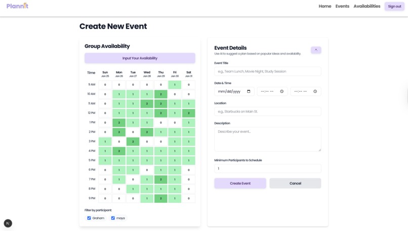 Plannit  – screenshot 2