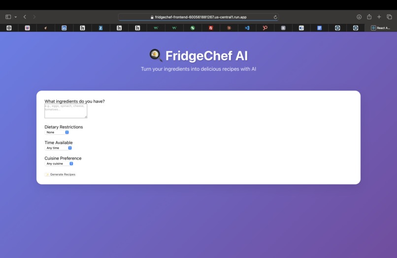 Fridge Chef AI – screenshot 1