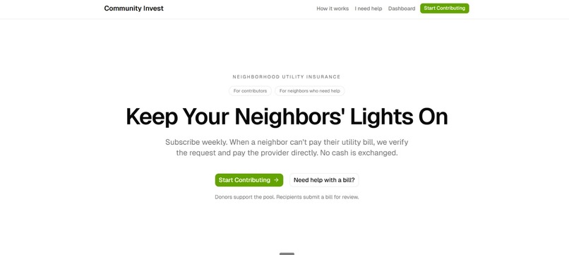 Community Invest – screenshot 1