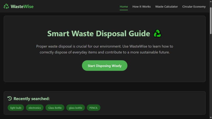WasteWise – Smart Waste Disposal Guide – screenshot 1