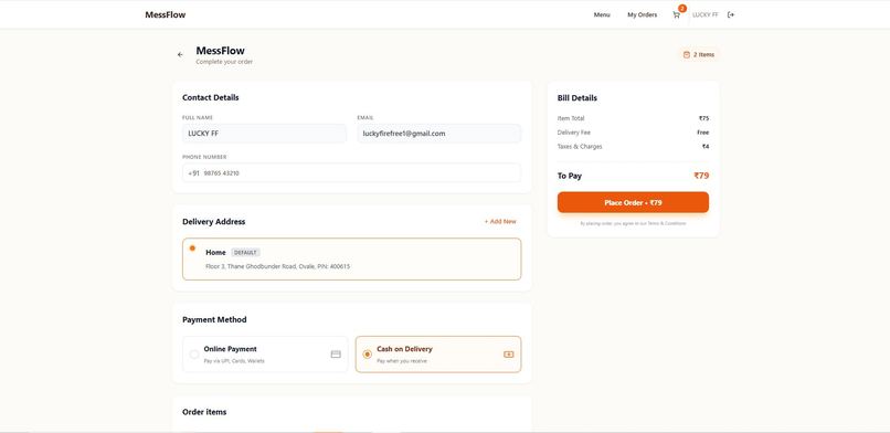 MessFlow – screenshot 5