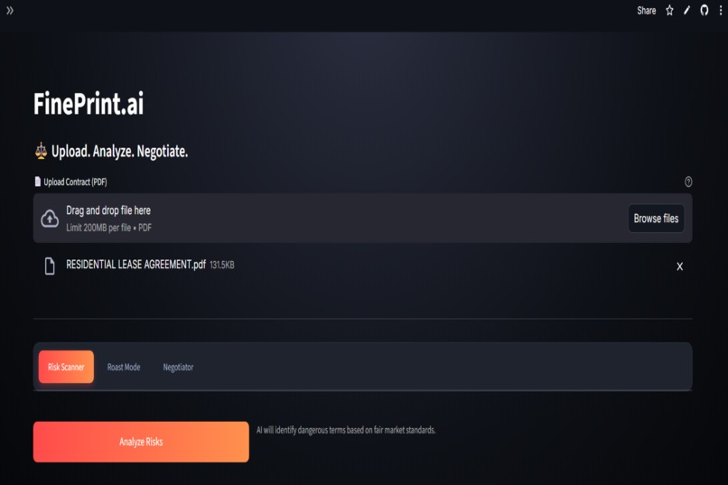 FinePrint.ai – screenshot 1