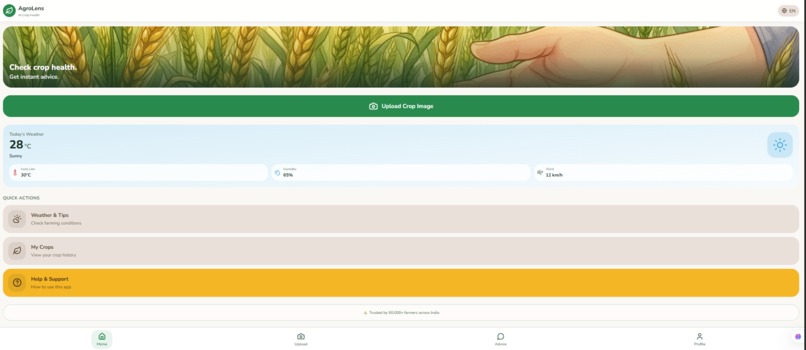 AgroLens – AI Crop Health & Farmer Advisory Platform – screenshot 2