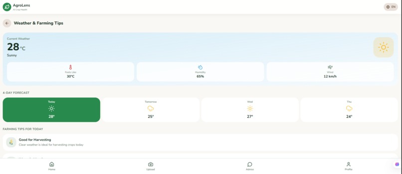 AgroLens – AI Crop Health & Farmer Advisory Platform – screenshot 3