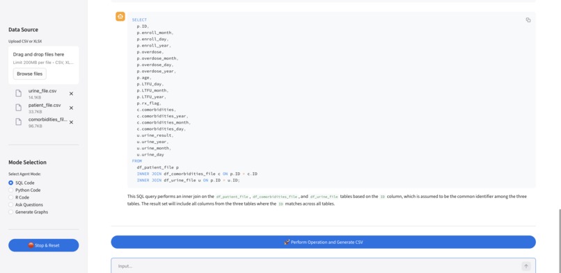 Data Analysis Agent  – screenshot 2
