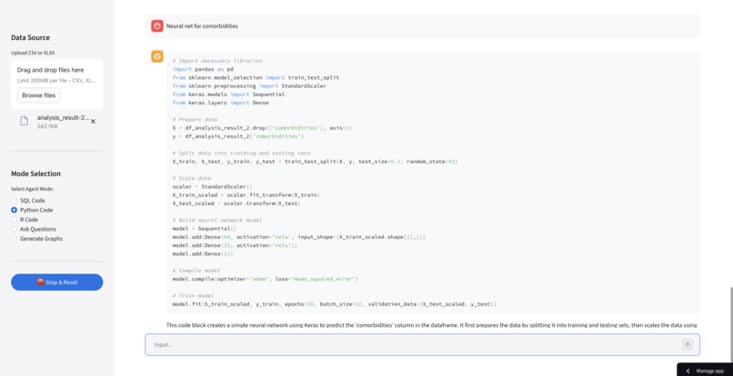 Data Analysis Agent  – screenshot 4