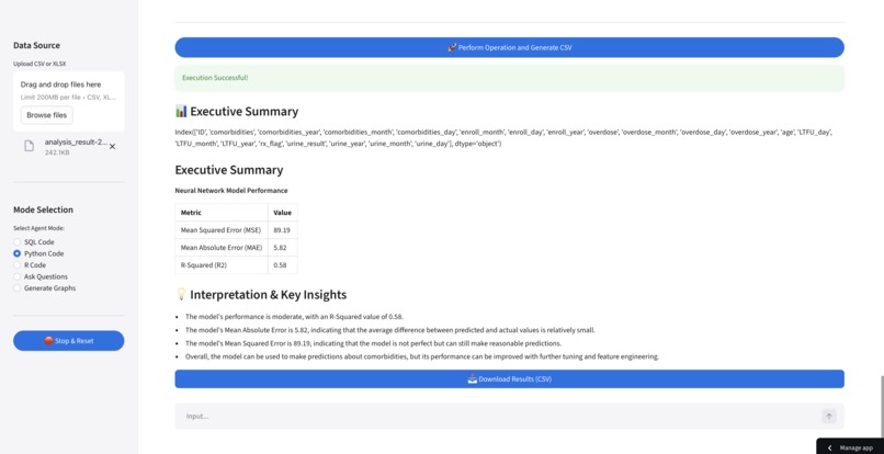 Data Analysis Agent  – screenshot 5