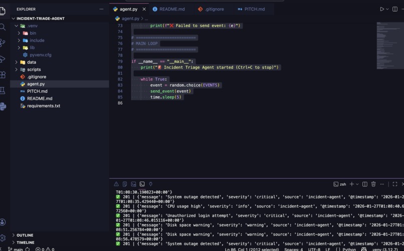 Incident Triage Agent – screenshot 2