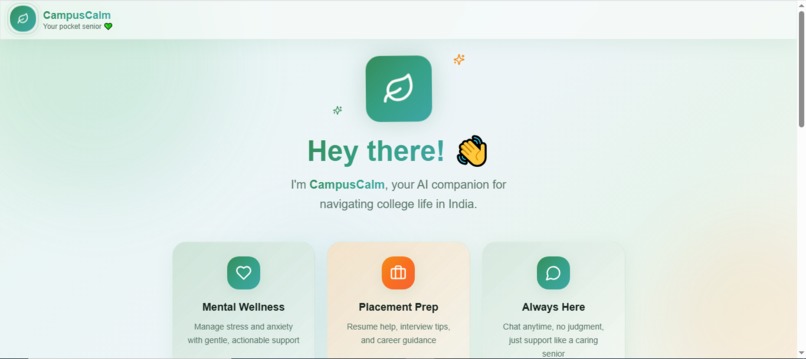 CampusCalm: AI Wellness & Career Agent for Bharat – screenshot 7