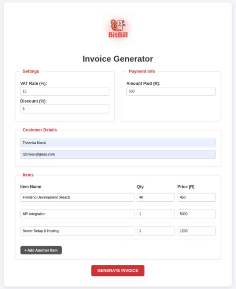 BitBill – screenshot 2