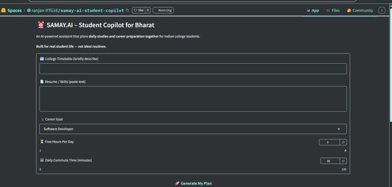 SAMAY.AI – Student Copilot for Bharat – screenshot 1