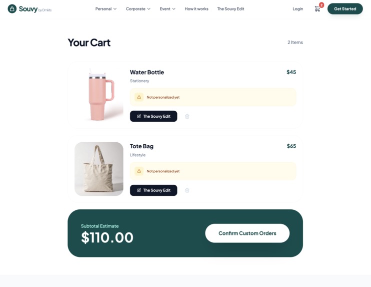 Souvy Edit: AI-Driven Bespoke Gifting – screenshot 3