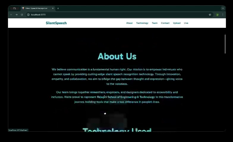 Silent Speech Recognition for the Voiceless – screenshot 3