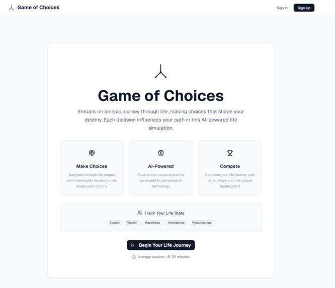 Game of Choice – screenshot 1