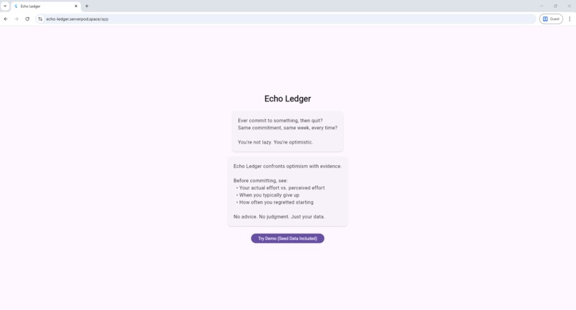 Echo Ledger – screenshot 1
