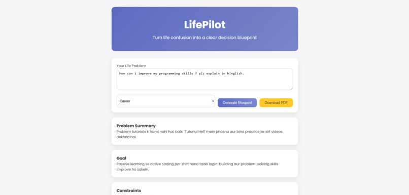 LifePilot – AI Life Problem Solver powered by Gemini 3 – screenshot 1