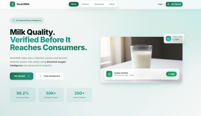 AI-Based Smart Milk Quality Monitoring System – screenshot 2