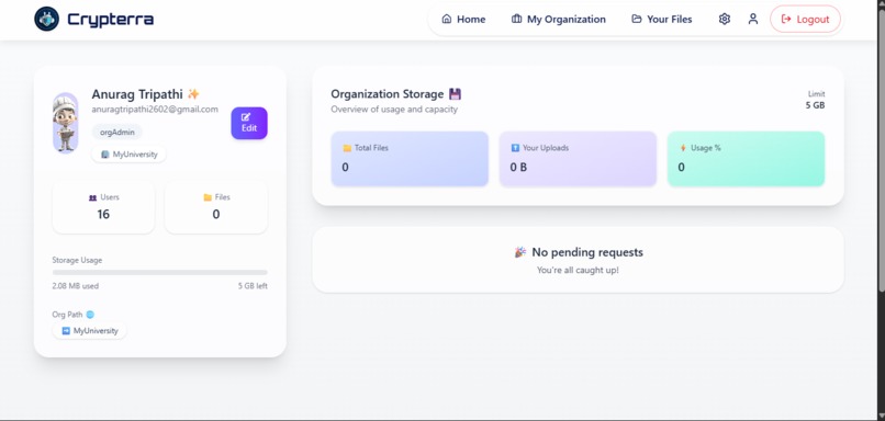 Crypteera Cloud – screenshot 1