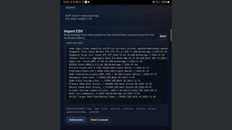 OnePortfolio – screenshot 10