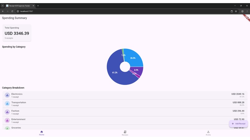 My OCR Receipt Analyzing Tool – screenshot 1