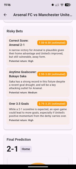 Football tips – screenshot 1