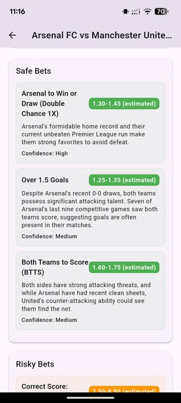 Football tips – screenshot 2