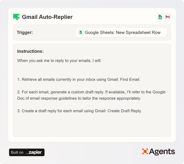 AI Gmail Automation Agent – screenshot 1