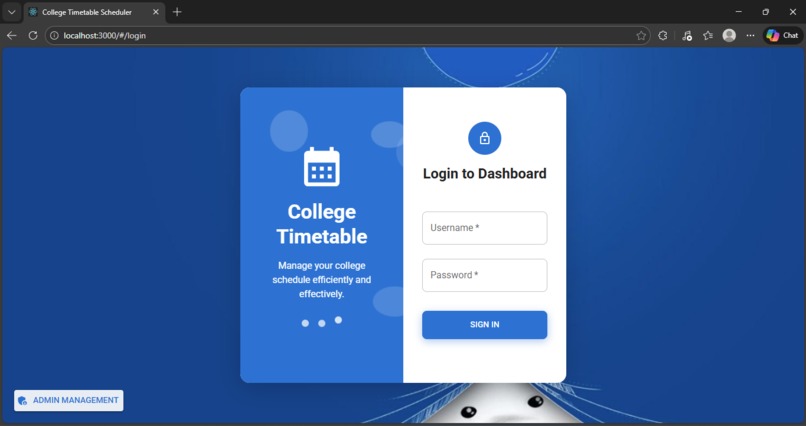 SmartSchedule AI - Intelligent College Timetable Generator – screenshot 1