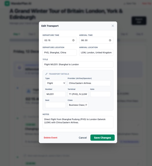WanderPlan AI – screenshot 4