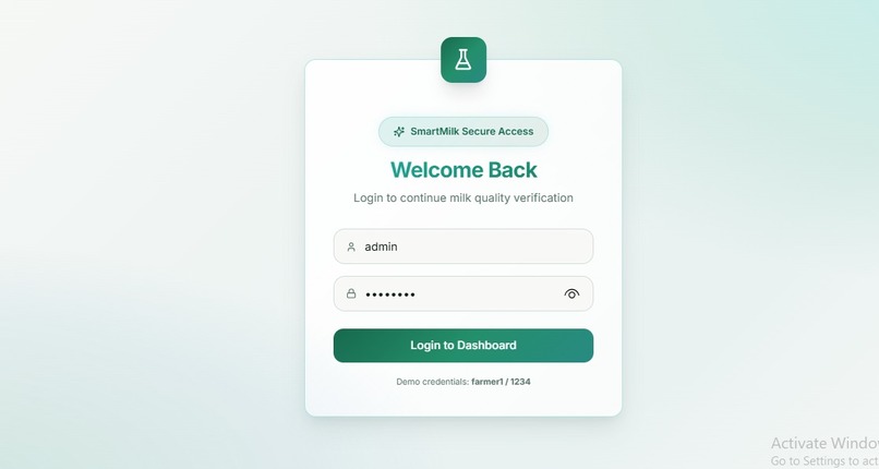 AI-Based Smart Milk Quality Monitoring System – screenshot 7