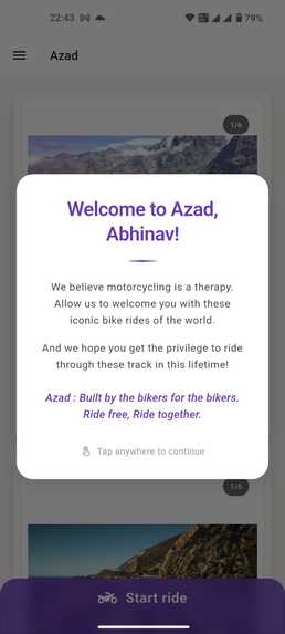 Azad : The community driven riding assistant for bikers  – screenshot 7
