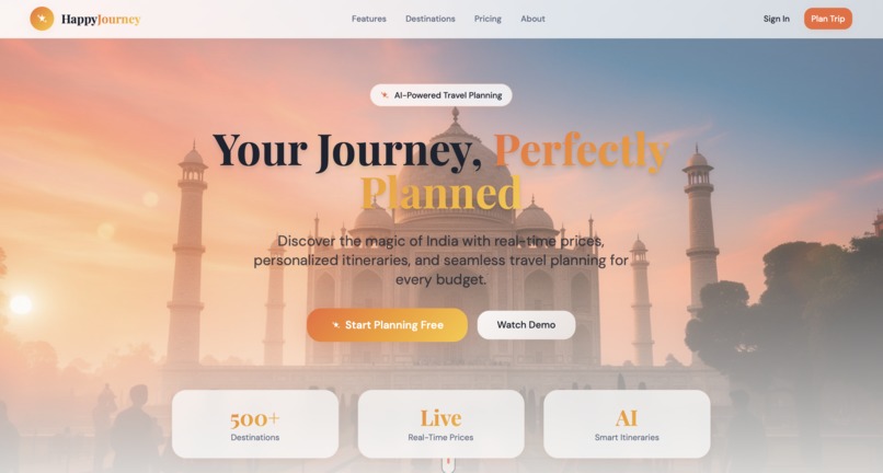 HAPPY JOURNEY PLANNER – screenshot 1