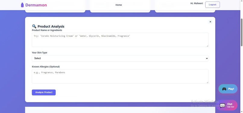DERMAMON-AI-Powered Skincare Analysis Platform – screenshot 6